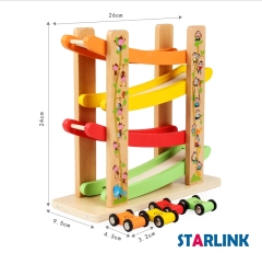 New Design Educational Toys For Kids Gliding Car Vehicle Wooden Toy Track