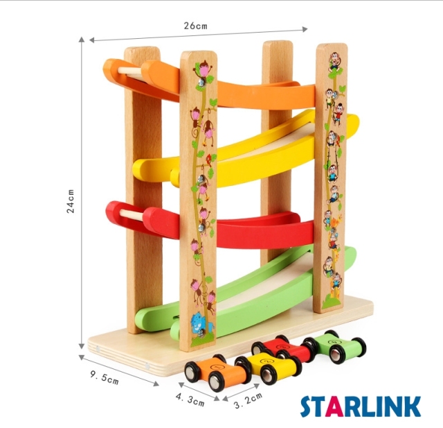 New Design Educational Toys For Kids Gliding Car Vehicle Wooden Toy Track