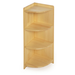 Educational Wooden Kids Furniture Montessori 3 Layers Toy Storage Wooden Corner Shelf