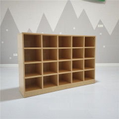 Wooden Shoes Cabinet Kindergarten Wooden Rack For Children Montessori Wooden Furniture Rack