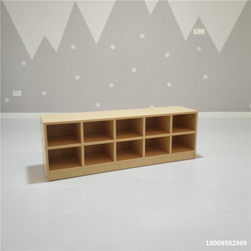 Wooden Shoes Cabinet Kindergarten Wooden Rack For Children Montessori Wooden Furniture Rack