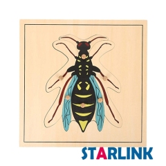 Montessori Materials Educational Tools Insect Wasp Puzzle Preschool Early Montessori Toys for Toddlers