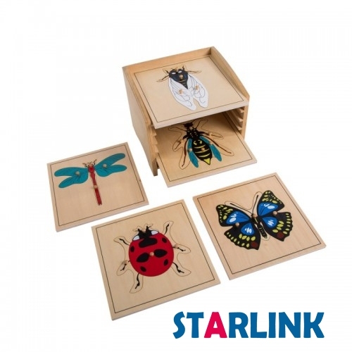 Montessori Materials Educational Tools Insect Cicada Puzzle Preschool Early Montessori Toys for Toddlers