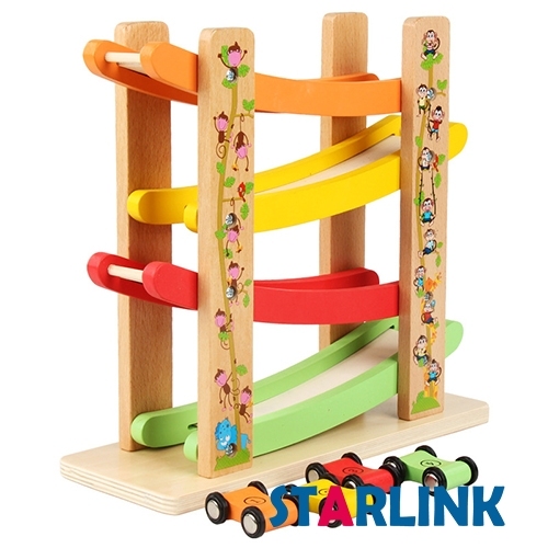 New Design Educational Toys For Kids Gliding Car Vehicle Wooden Toy Track