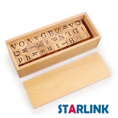 Montessori Material Wooden Alphabet Dice with Box Wooden Learning Toys For Kids