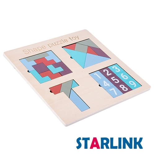 Four-In-One Shape Puzzle Toy Tetri Building Block Baby Intellectual Development Educational Toy