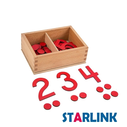 Math Games Educational Cut-out Numeral And Counters montessori