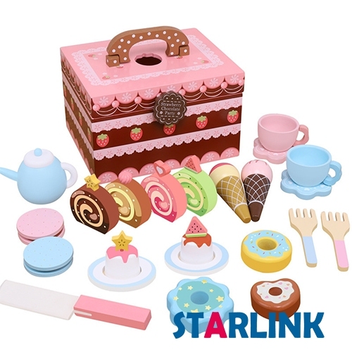 Cutting Fruit Girls Most Love Strawberry Box Play House Suit Sweet Wooden Toy