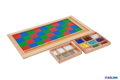 High Quality Beech Wooden Learning Educational Toys Montessori Mathmatic Checker Board