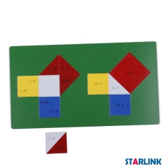 Early Learning Teaching Resources Wooden Educational Toys for Toddlers Montessori Mathematics Theorem of Pythagoras