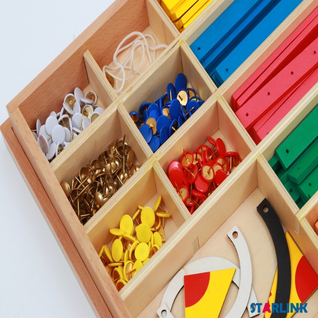 Montessori primary school teaching aids geometry equipmens Geometric Stick Material