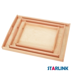 Wooden Montessori Tray Set Practical Life Materials Educational Sensory Toys