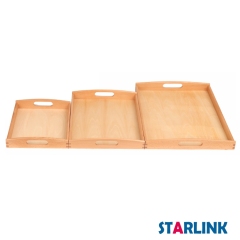 Wooden Montessori Tray Set Practical Life Materials Educational Sensory Toys