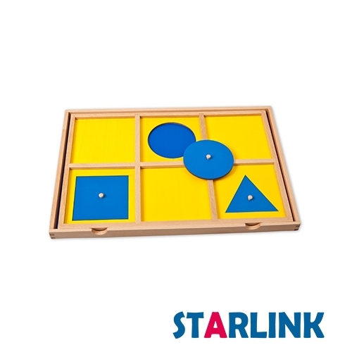 Premium Montessori Wooden Material Geometric Cabinet Presentation Tray Kids Toy for Playschool