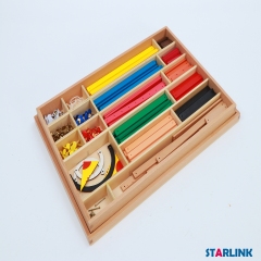 Montessori primary school teaching aids geometry equipmens Geometric Stick Material