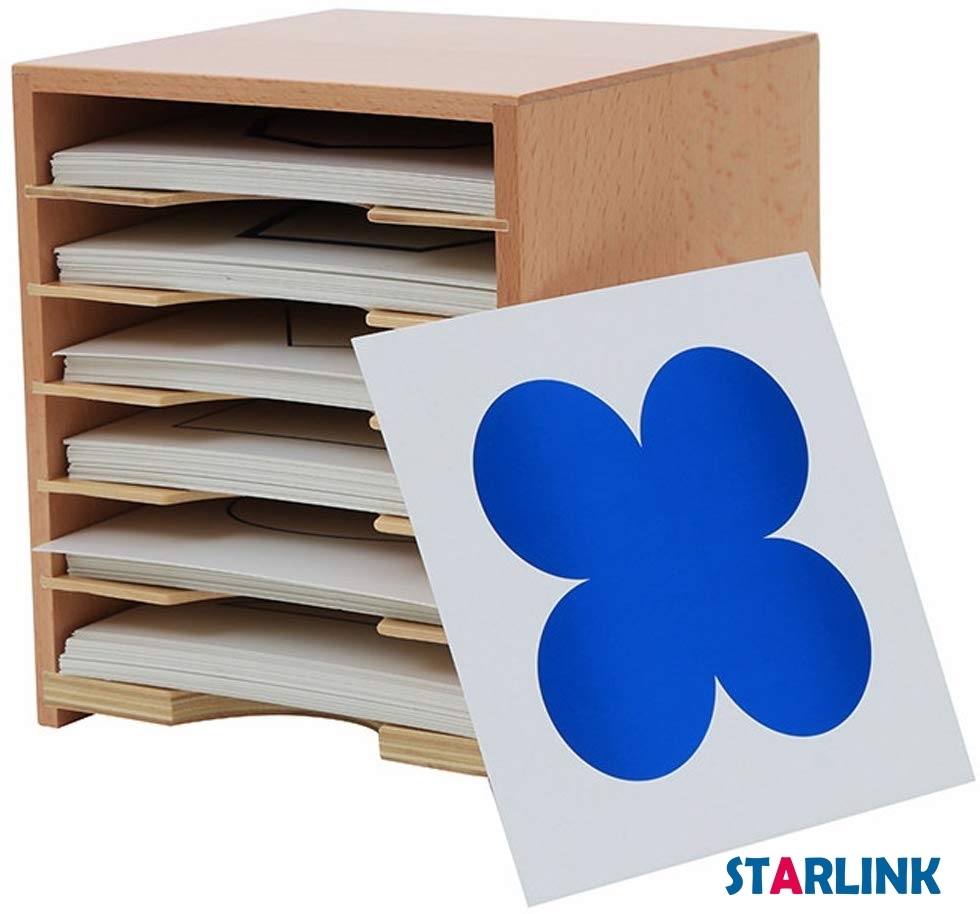 Wholesale Custom Preschool Educational Toys Wooden Montessori toys Geometric Form Card Cabinet