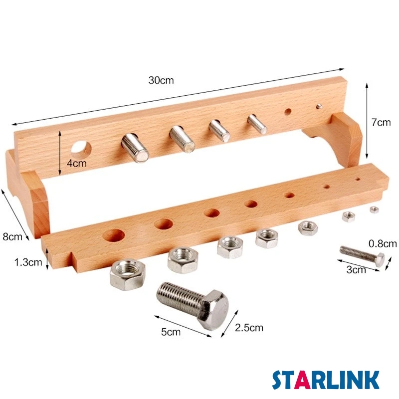 Multi-tool Screw Bolts Nuts Educational Baby Wooden Toys Juguetes montessori Practical Life Busy Board Montessori