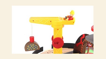 Children's toy rail car set electric car toy building blocks children's game table simulation train model