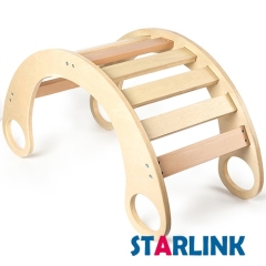 Wooden children's multifunctional rainbow rocking chair climbing interactive physical training kindergarten early education educational toys
