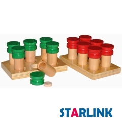 Wooden Toys for Toddlers Learning Material Sensorial Teaching Resources Scent Boxes Montessori Resources