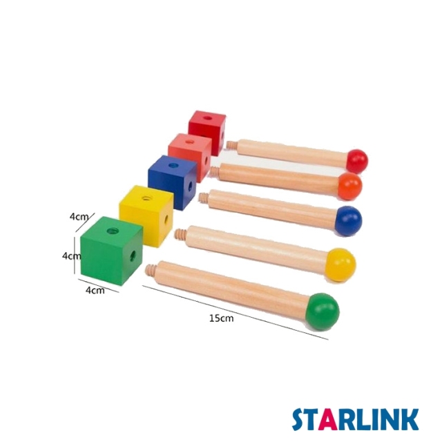 Montessori toy hand-eye coordination game wooden mini throw circle toy