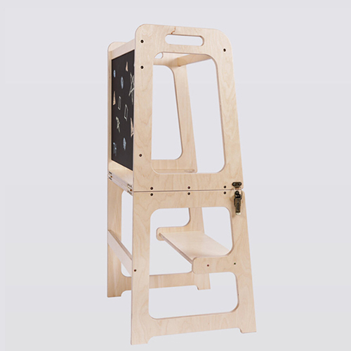 Wooden Adjustable Folding Auxiliary Tower Montessori Learning Tower Kitchen Step Stool Kitchen Helper Tower