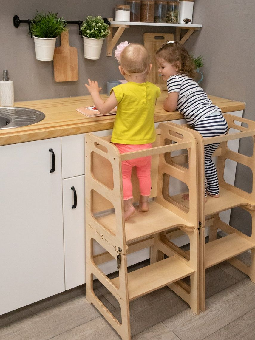 木製モンテッソーリラーニングタワーステップスツール幼児用 木製モンテッソーリラーニングタワーステップスツール幼児用