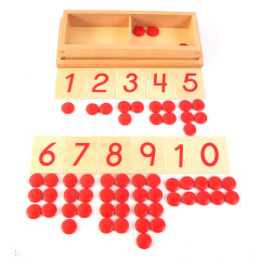 Children Number Puzzle 1-10 Mathematics Material Educational Wooden Montessori Math Toy