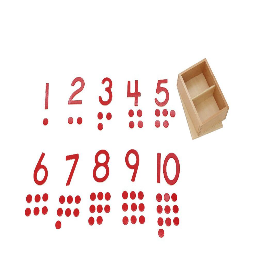 Children Number Puzzle 1-10 Mathematics Material Educational Wooden Montessori Math Toy
