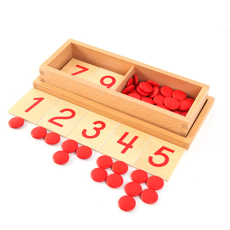 Children Number Puzzle 1-10 Mathematics Material Educational Wooden Montessori Math Toy