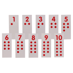 Kids Montessori Math Toys Control Cards For Number Puzzle 1-10 Montessori Materials