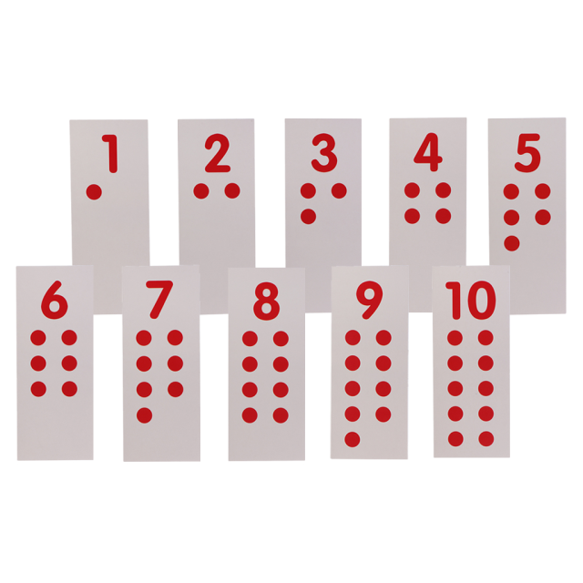 Kids Montessori Math Toys Control Cards For Number Puzzle 1-10 Montessori Materials