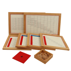 Starlink Beech Wood Montessori Material Addition Working Charts With Frame