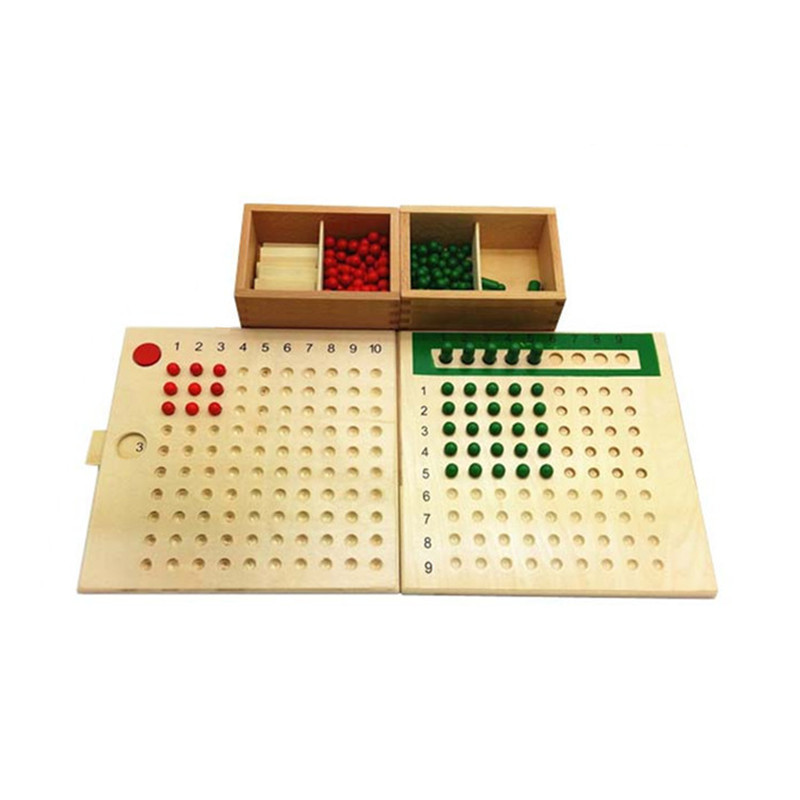 Montessori wooden kids toys for Early Childhood Education Preschool Training Toys Multiplication Bead Board