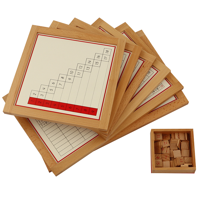 Starlink Beech Wood Montessori Material Addition Working Charts With Frame