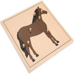 High Quality Wooden Puzzle Toy Montessori Materials Manufacturer Wooden Horse Puzzle For Kids