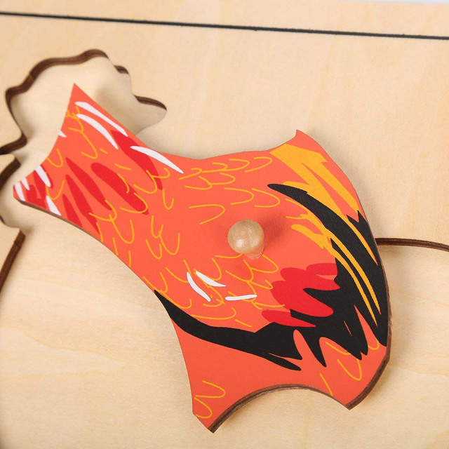 Starlink Montessori Brand Kids Intelligent Hot Sale Wooden Jigsaw Puzzle Rooster Puzzle