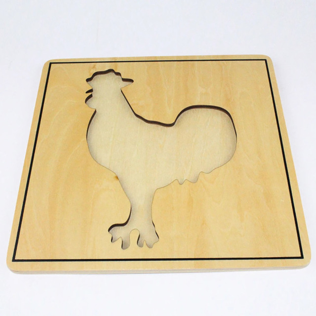 Starlink Montessori Brand Kids Intelligent Hot Sale Wooden Jigsaw Puzzle Rooster Puzzle