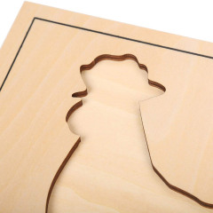 Preschool Learning Toys Wooden Montessori Botany Educational Toys Wood Rooster Puzzle