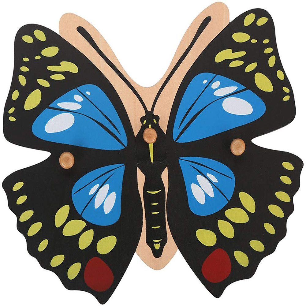 Kindergarten Wooden Educational Montessori Teaching Aids Toys Butterfly Puzzle
