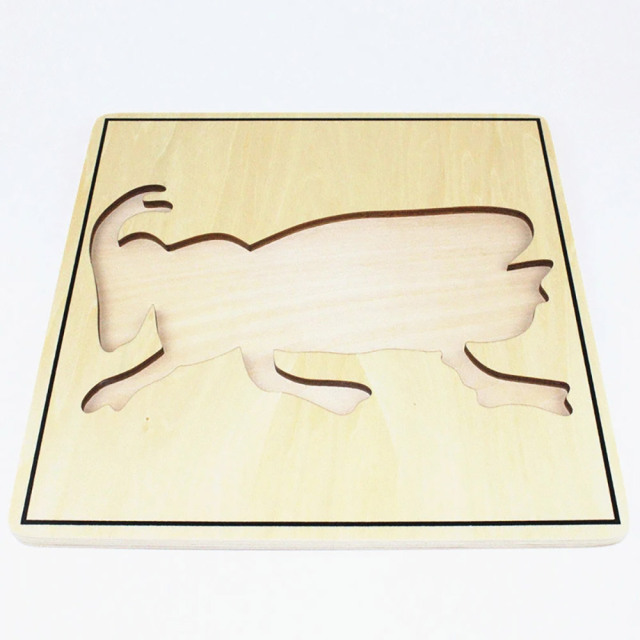 Wooden Baby Toy Kids Montessori educational Materials Animal Cricket Puzzle