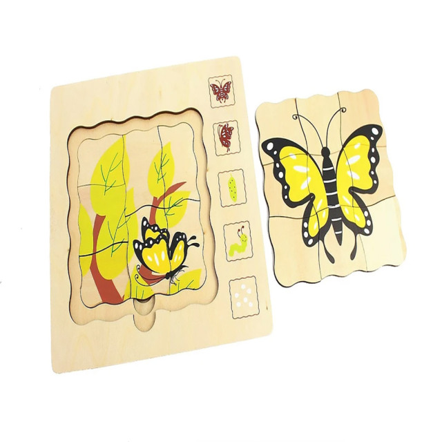 Satarlink Wooden Educational Puzzle Toys Montessori Material Life Cycle Of Sunflower Puzzle