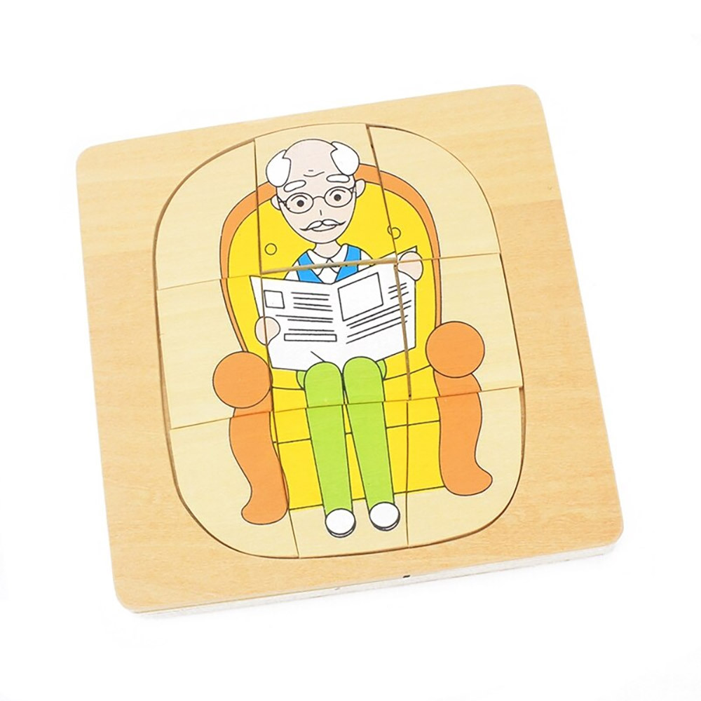 Satarlink Wooden Educational Puzzle Toys Montessori Material Life Cycle Of Sunflower Puzzle