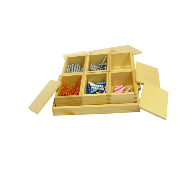 Hot Selling Wooden Educational Toys Montessori Complete Beads Set Negative Snake Game For Kids