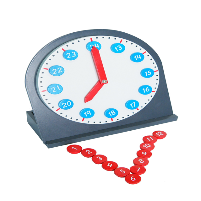 Baby Toy Montessori Clock with Movable Hands Wood Classic Childhood Education Training Kids Toys