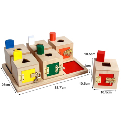 Educational lock Toy Educational Teaching Aids Wooden lock Toy Montessori Lock Box