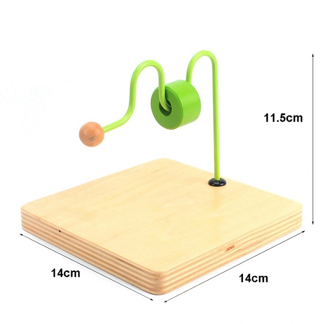 Montessori Wooden Toys Montessori Teaching Aids Horizontal Dowel Variation Serpentine And Straight Jouets Montessori