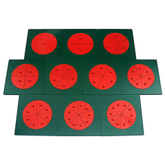 StarLink Montessori Educational Toys Red Knob Fraction Metal Squares For Preschool Kids