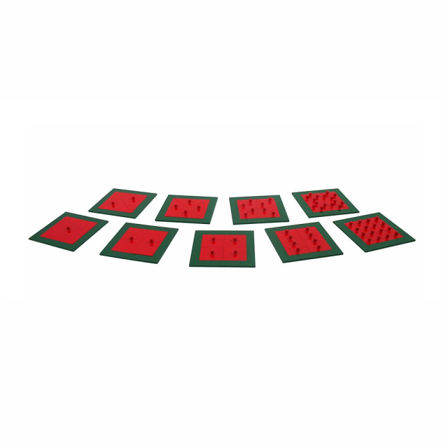 StarLink Montessori Educational Toys Red Knob Fraction Metal Squares For Preschool Kids