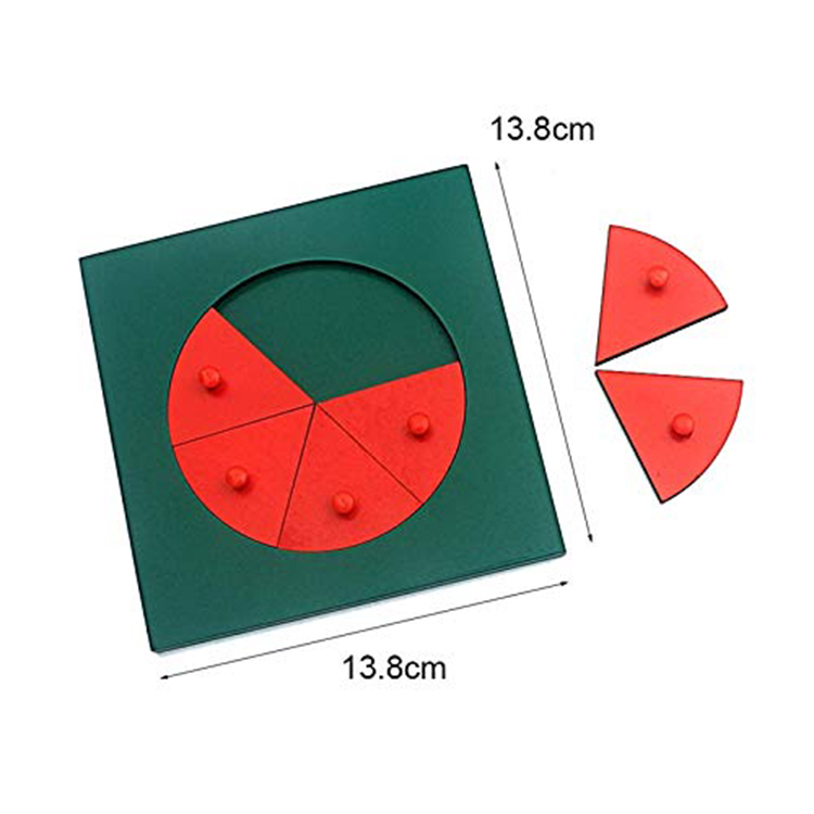 Starlink Montessori Wooden Mathematic Teaching Aids Metal Fraction Circles With Stands